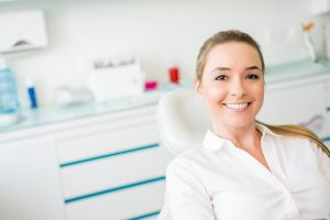 Woman at the dentist